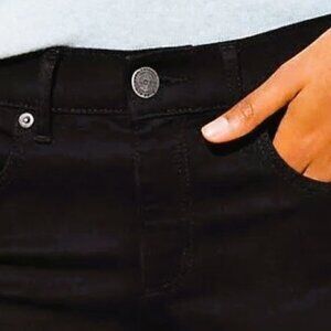 ANN TAYLOR LOFT MODERN STRAIGHT BLACK JEANS ~ SIZE 32/14